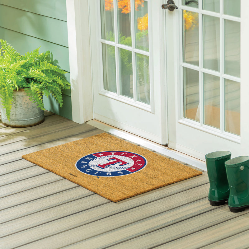 Texas Rangers Large Full Color Coir Mat, 36"x24"