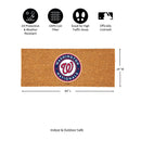 Washington Nationals Extra Large Full Color Coir Mat, 60"x24"