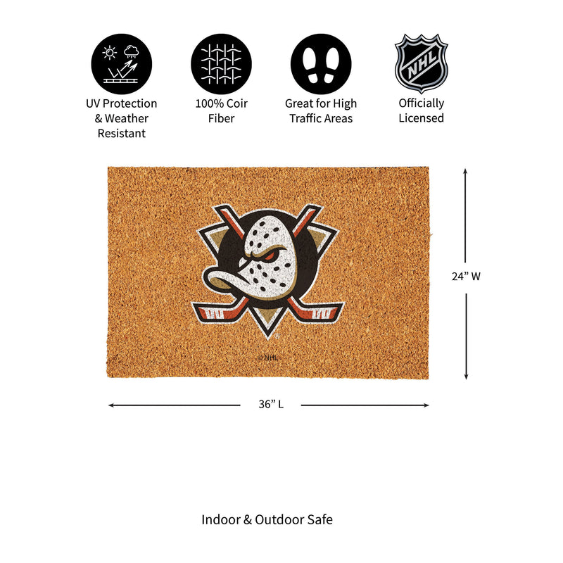 Anaheim Ducks Large Full Color Coir Mat, 36"x24"