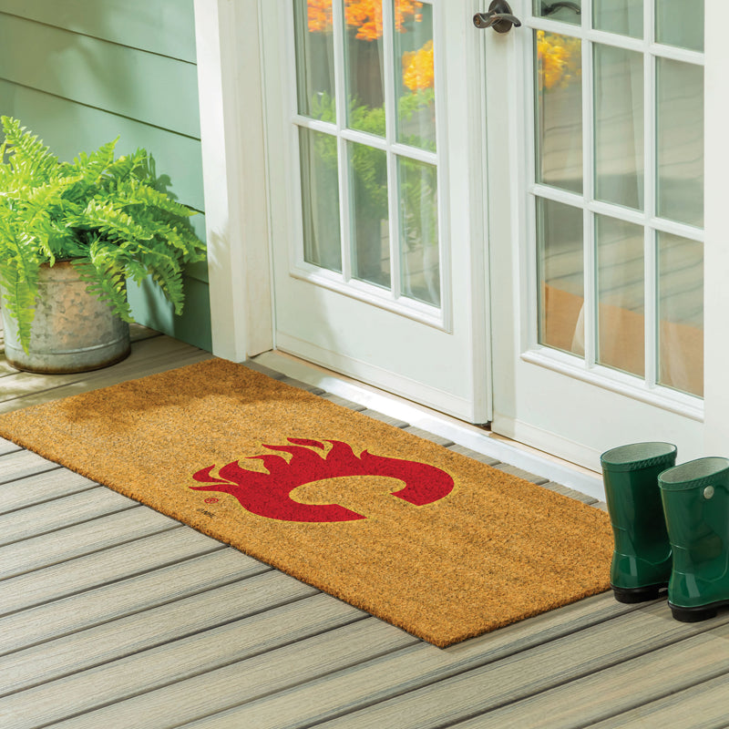 Calgary Flames Extra Large Full Color Coir Mat, 60"x24"