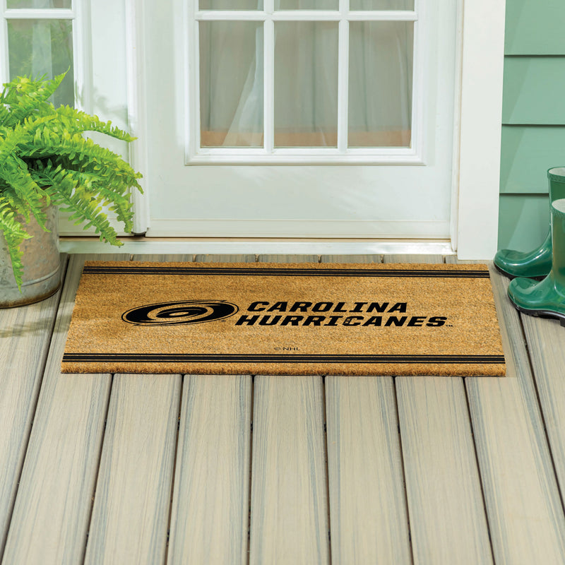 Carolina Hurricanes Large One Color Coir Mat, 36"x24"