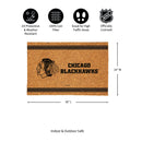 Chicago Blackhawks Large One Color Coir Mat, 36"x24"