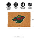 Minnesota Wild Large Full Color Coir Mat, 36"x24"