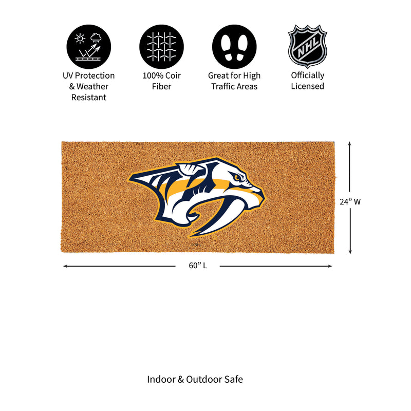 Nashville Predators Extra Large Full Color Coir Mat, 60"x24"