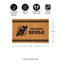 New Jersey Devils Large One Color Coir Mat, 36"x24"