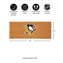 Pittsburgh Penguins Extra Large Full Color Coir Mat, 60"x24"