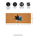 San Jose Sharks Extra Large Full Color Coir Mat, 60"x24"