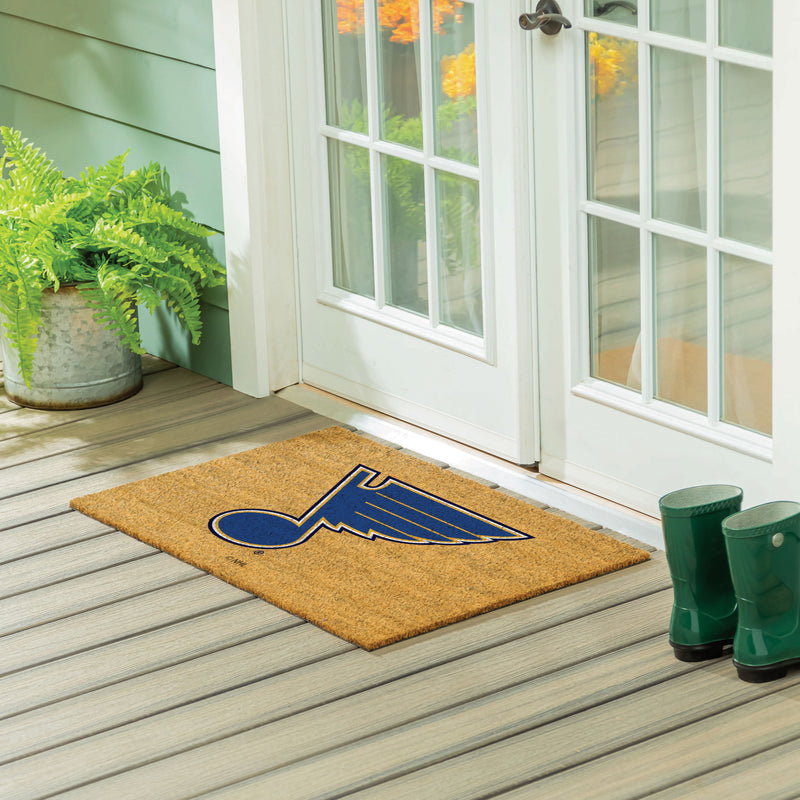 St Louis Blues Large Full Color Coir Mat, 36"x24"