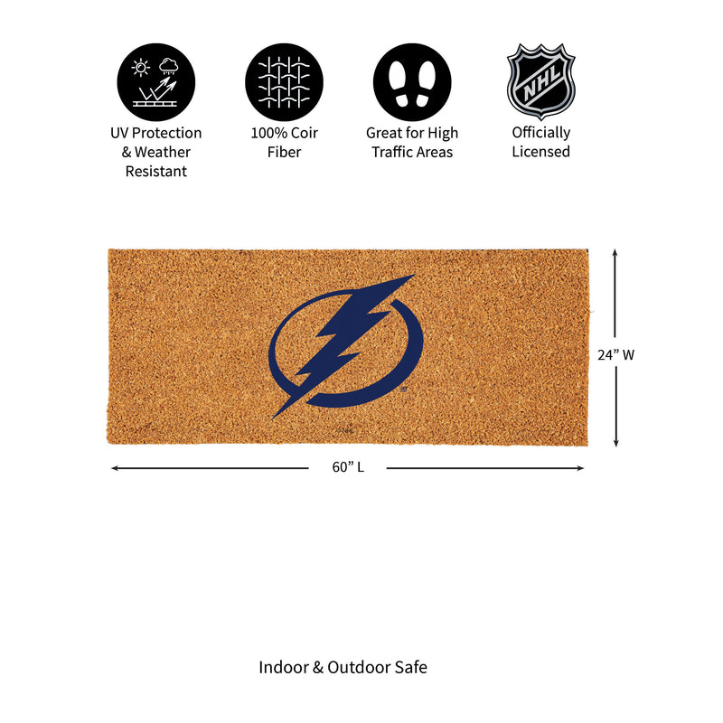 Tampa Bay Lightning Extra Large Full Color Coir Mat, 60"x24"
