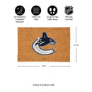 Vancouver Canucks Large Full Color Coir Mat, 36"x24"