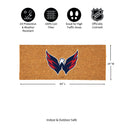 Washington Capitals Extra Large Full Color Coir Mat, 60"x24"