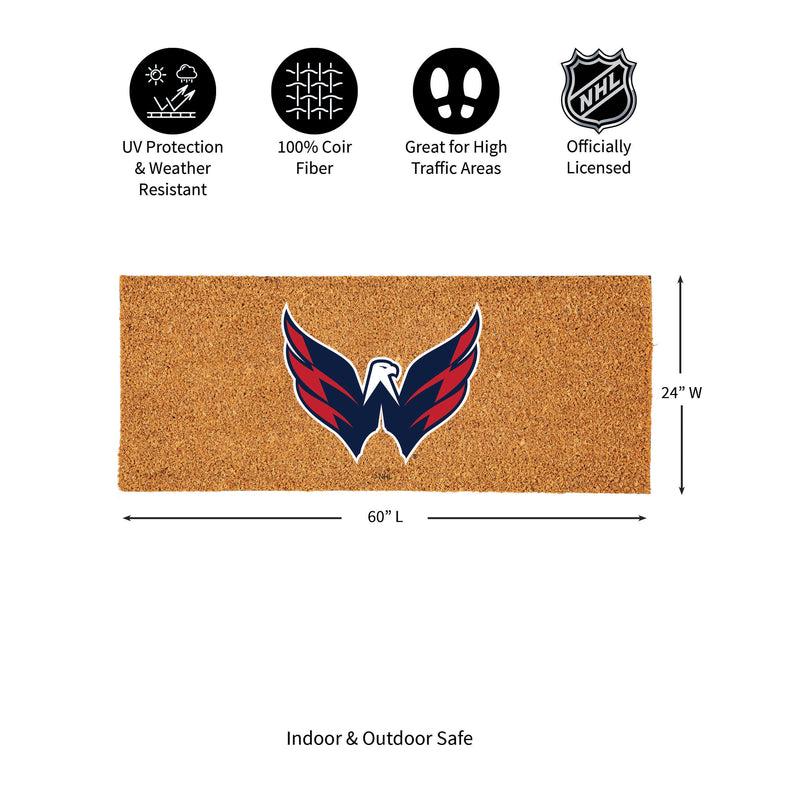 Washington Capitals Extra Large Full Color Coir Mat, 60"x24"