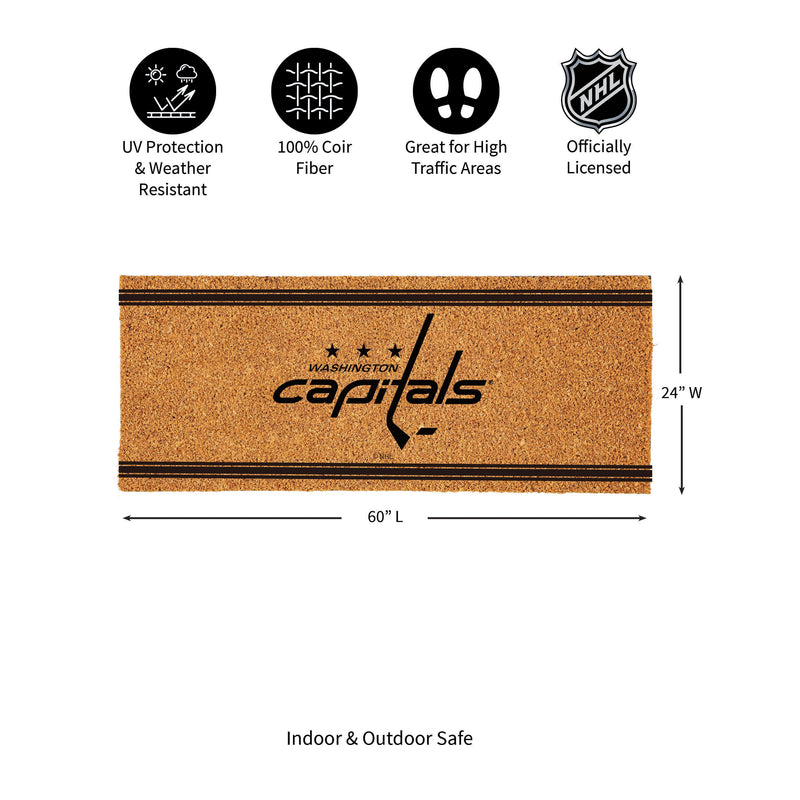 Washington Capitals Extra Large One Color Coir Mat, 60"x24"