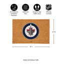 Winnipeg Jets Large Full Color Coir Mat, 36"x24"