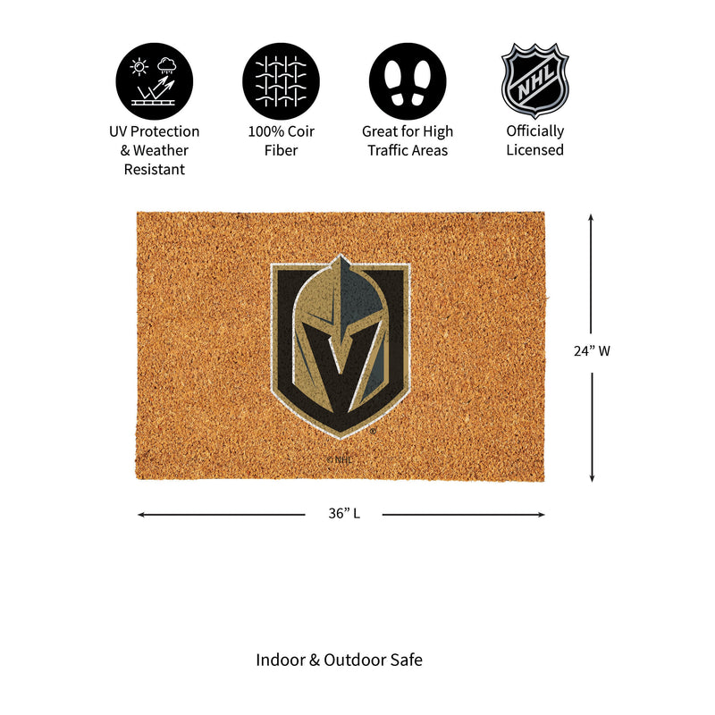 Las Vegas Golden Knights Large Full Color Coir Mat, 36"x24"