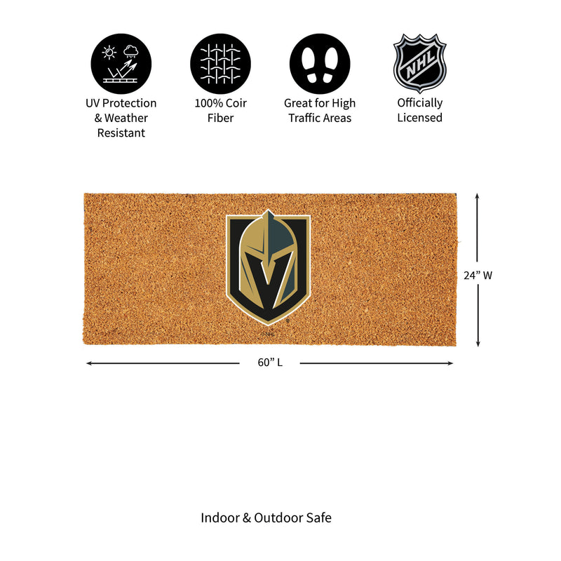 Las Vegas Golden Knights Extra Large Full Color Coir Mat, 60"x24"