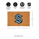 Seattle Kraken Large Full Color Coir Mat, 36"x24"