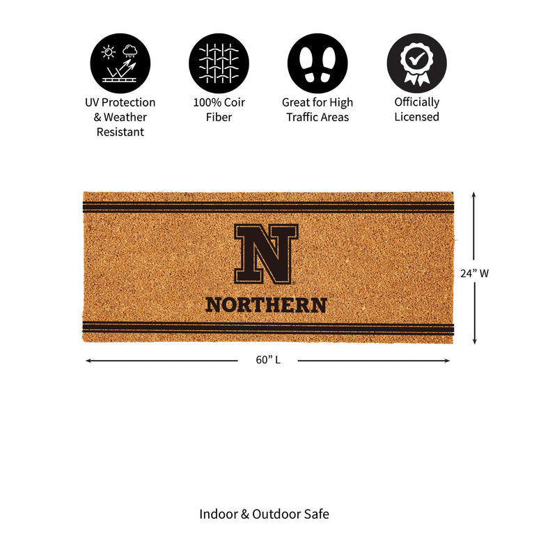 Northern State University Extra Large One Color Coir Mat, 60"x24"