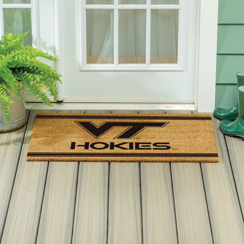 Virginia Tech Large One Color Coir Mat, 36"x24"