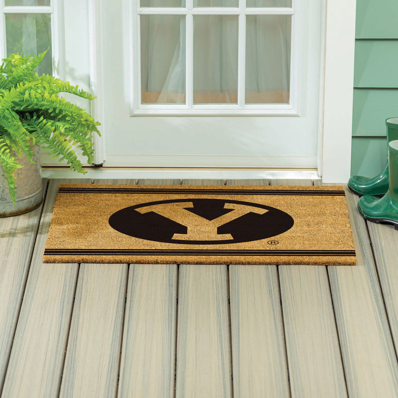 Brigham Young University Large One Color Coir Mat, 36"x24"
