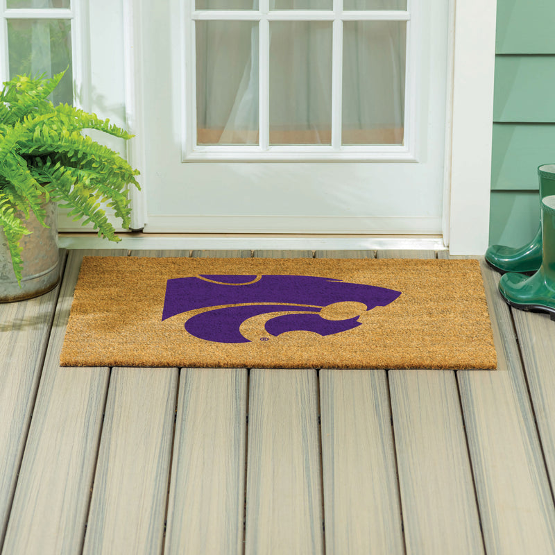 Kansas State University Large Full Color Coir Mat, 36"x24"