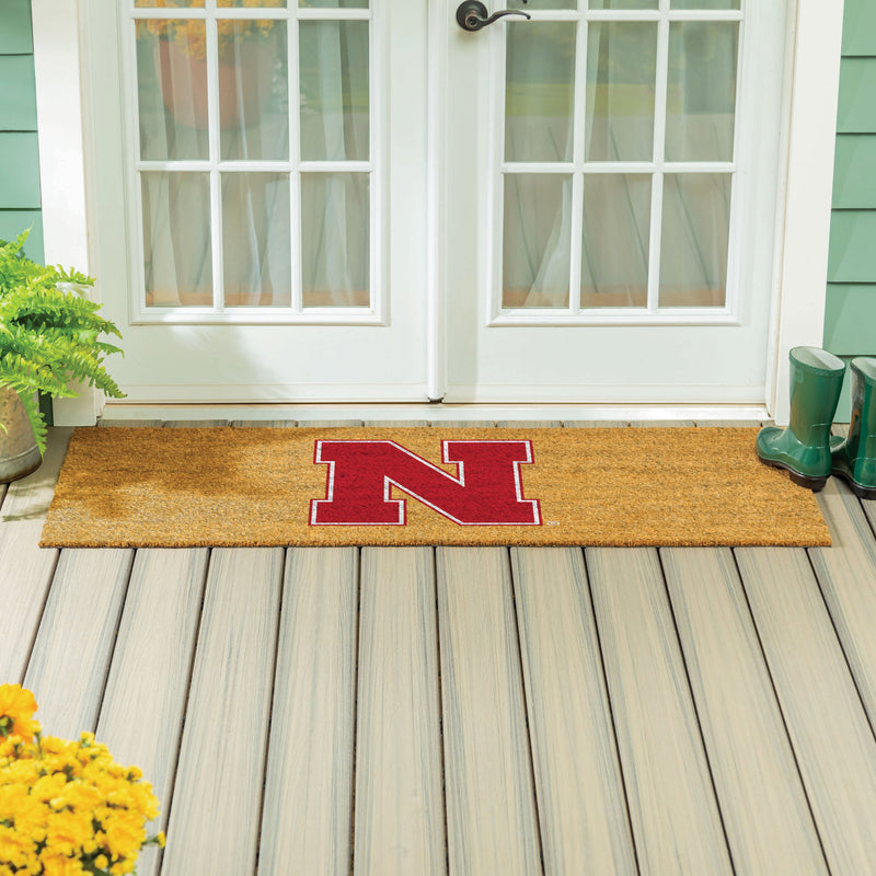 University of Nebraska Extra Large Full Color Coir Mat, 60"x24"