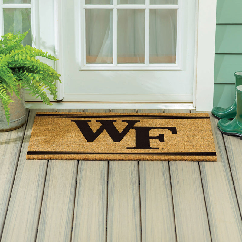 Wake Forest University Large One Color Coir Mat, 36"x24"