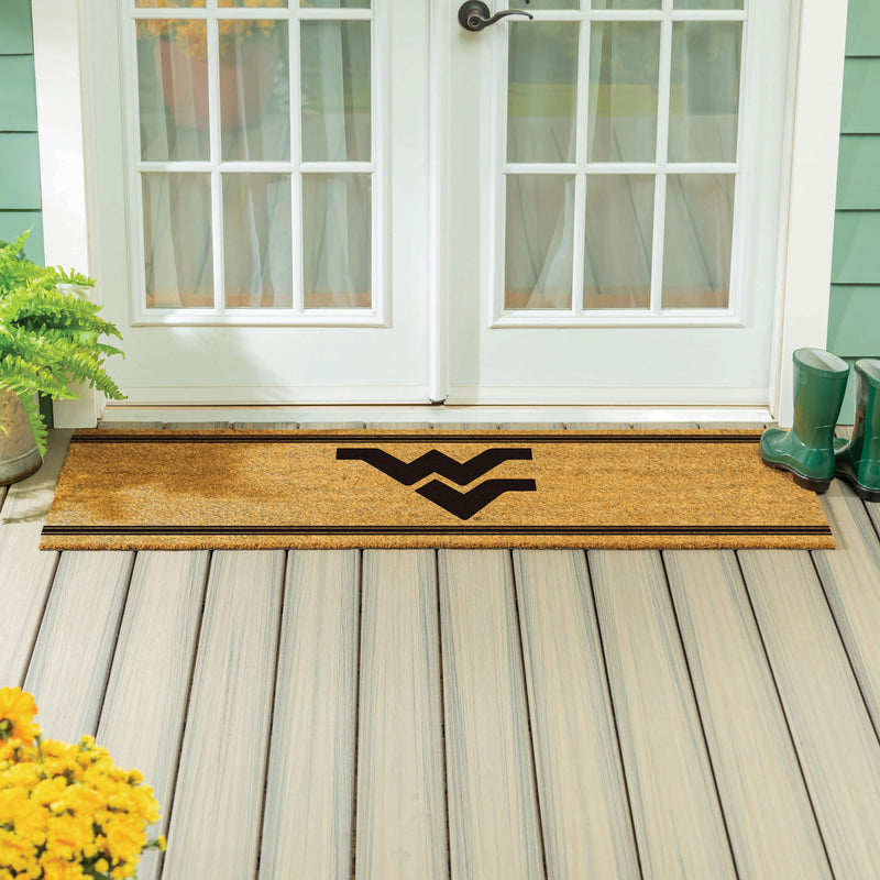West Virginia University Extra Large One Color Coir Mat, 60"x24"