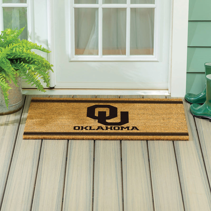 University of Oklahoma Large One Color Coir Mat, 36"x24"