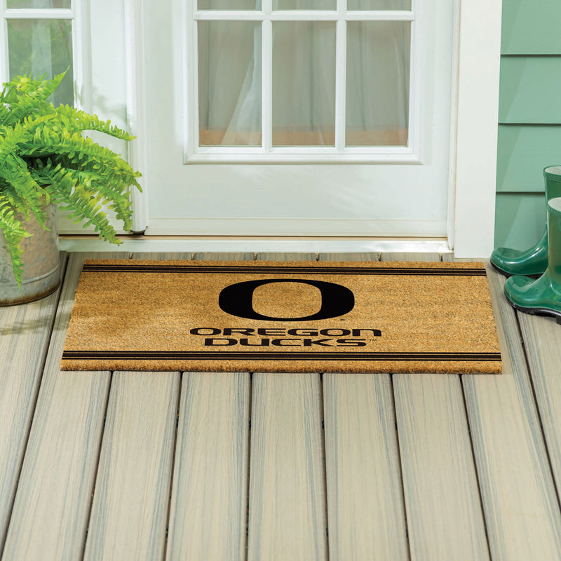 University of Oregon Large One Color Coir Mat, 36"x24"
