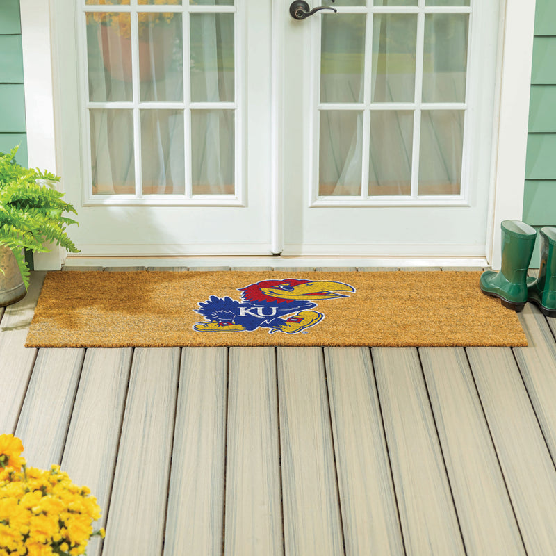 University of Kansas Extra Large Full Color Coir Mat, 60"x24"