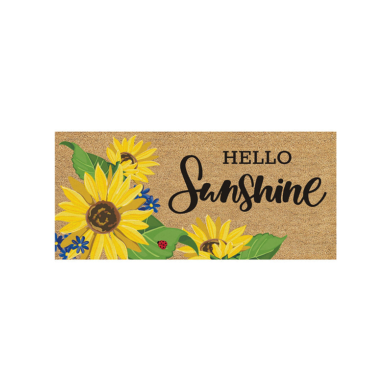Sensational Sunflower Flocked Sassafras Coir Switch Mat