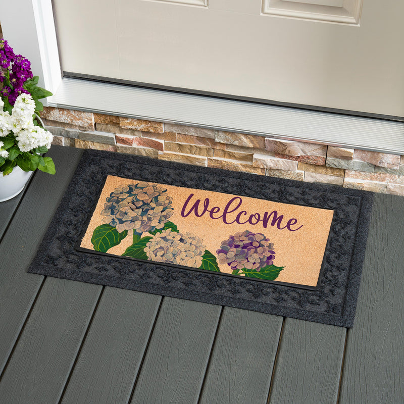 Hydrangea Heaven Flocked Sassafras Coir Switch Mat