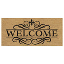 Welcome Ornate Swirl Flocked Coir Sassafras Switch Mat