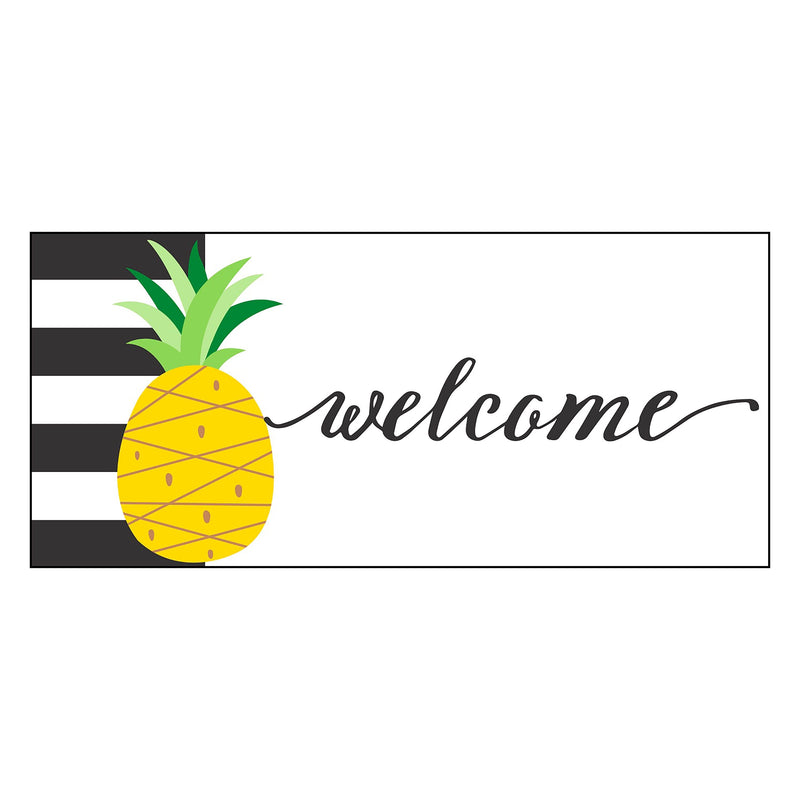 Welcome Pineapple Flocked Coir Sassafras Switch Mat