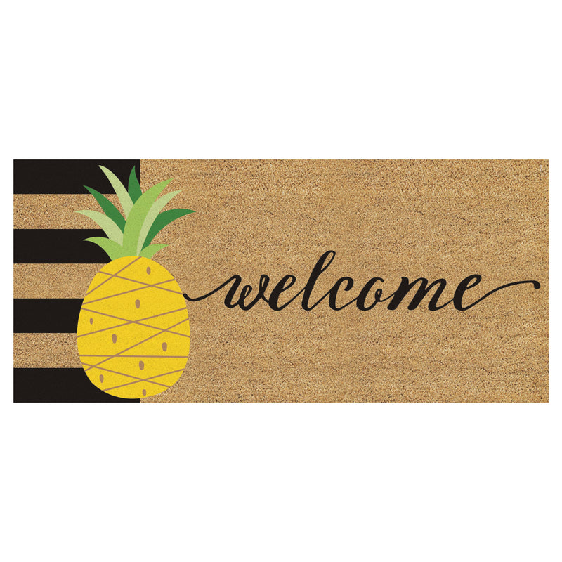 Welcome Pineapple Flocked Coir Sassafras Switch Mat