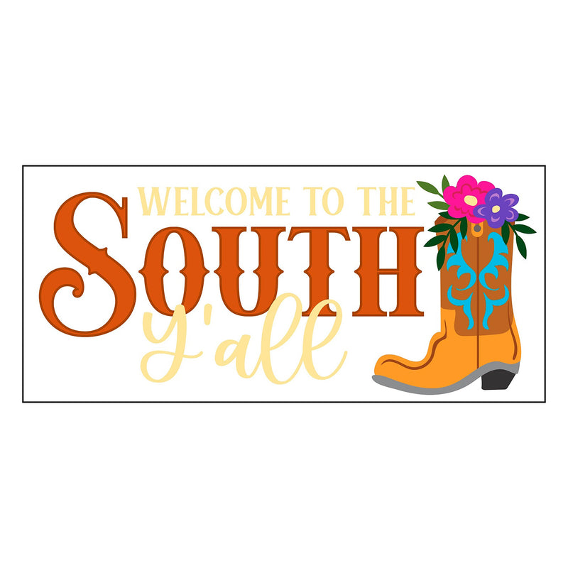 Welcome to the South Y'all Flocked Coir Sassafras Switch Mat