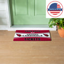 28" x 16" PVC Trapper Mat, Come Back with Tickets, Arizona Cardinals