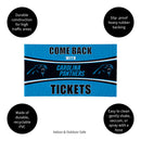 28" x 16" PVC Trapper Mat, Come Back with Tickets, Carolina Panthers