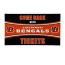 28" x 16" PVC Trapper Mat, Come Back with Tickets, Cincinnati Bengals