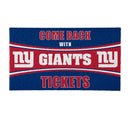 28" x 16" PVC Trapper Mat, Come Back with Tickets, New York Giants