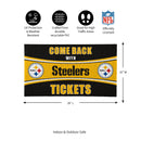 28" x 16" PVC Trapper Mat, Come Back with Tickets, Pittsburgh Steelers