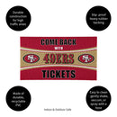 28" x 16" PVC Trapper Mat, Come Back with Tickets, San Francisco 49ers