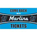 Miami Marlins Come Back with Tickets PVC Trapper Mat, 28" x 16"