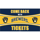 Milwaukee Brewers Come Back with Tickets PVC Trapper Mat, 28" x 16"