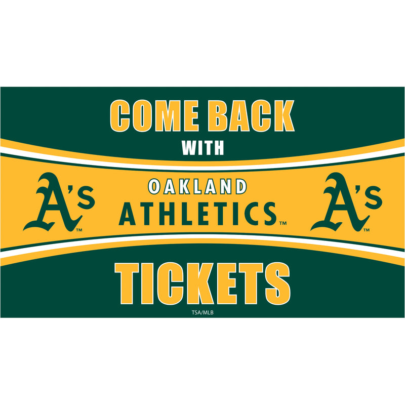 Oakland A's Come Back with Tickets PVC Trapper Mat, 28" x 16"