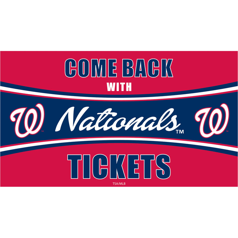 Washington Nationals Come Back with Tickets PVC Trapper Mat, 28" x 16"