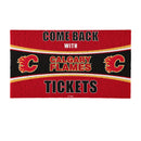 28" x 16" PVC Trapper Mat, Come Back with Tickets, Calgary Flames