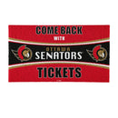 28" x 16" PVC Trapper Mat, Come Back with Tickets, Ottawa Senators
