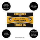 28" x 16" PVC Trapper Mat, Come Back with Tickets, Pittsburgh Penguins